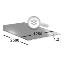 Лист нержавеющий 1.2 мм 1250х2500 aisi 430 (08x17) ВА+PE (зеркальный)