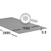Лист нержавеющий 0.5 мм 1000х2000 aisi 430 (08x17) 2B+PE (матовый)