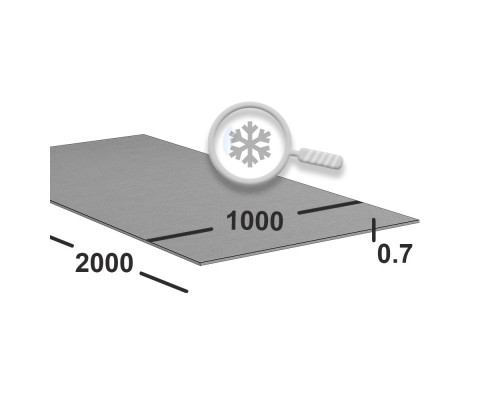 Лист нержавеющий 0.7 мм  1000х2000 aisi 430 (08x17) 2B (матовый)