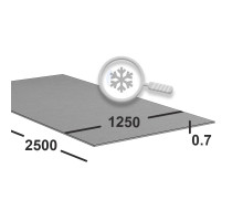 Лист нержавеющий 0.7 мм 1250х2500 aisi 430 (08x17) 2B (матовый)