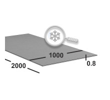 Лист нержавеющий 0.8 мм  1000х2000 aisi 409L (08Х13) 2B (матовый)