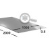 Лист нержавеющий 0.8 мм 1000х2000 aisi 430 (08x17) 2B+PE (матовый)