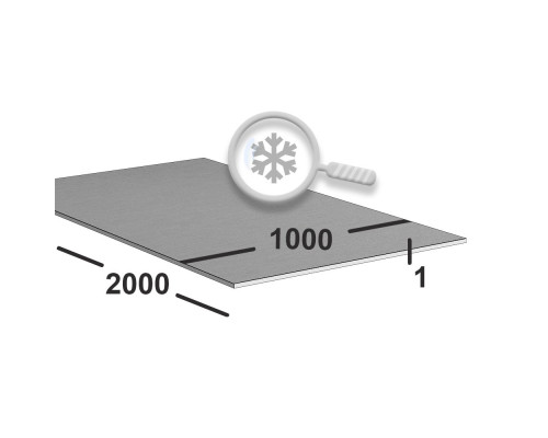 Лист нержавеющий 1 мм  1000х2000 aisi 439 (08Х17Т) 2B (матовый)