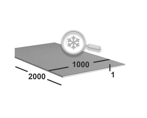 Лист нержавеющий 1 мм 1000х2000 aisi 430 (08x17) 2B (матовый)
