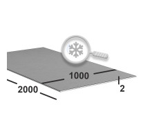 Лист нержавеющий 2 мм 1000х2000 aisi 201 (12х15г9нд) 2B (матовый)