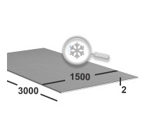 Лист нержавеющий 2 мм 1500х3000 aisi 304 (08х18н10) 2B (матовый)
