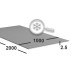 Лист нержавеющий 2.5 мм 1000х2000 aisi 430 (08x17) 2B (матовый)