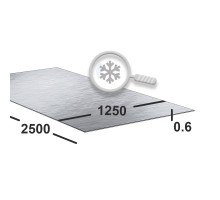 Лист нержавеющий 0.6 мм  1250х2500 aisi 430 (08x17) 4N+PE (шлифованный)