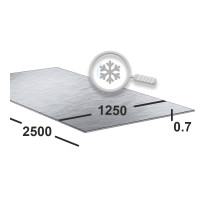 Лист нержавеющий 0.7 мм  1250х2500 aisi 430 (08x17) 4N+PE (шлифованный)