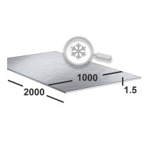 Лист нержавеющий 1.5 мм 1000х2000 aisi 430 (08x17) 4N+PE (шлифованный)