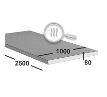 Лист нержавеющий 80 мм 1000х2500 12х18н10т горячекатаный
