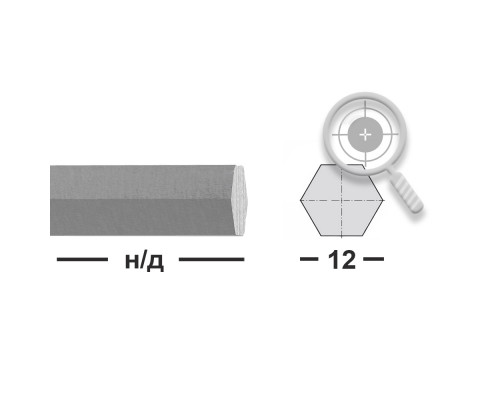 Пруток шестигранник 12 мм  12х18н10т (aisi 321)