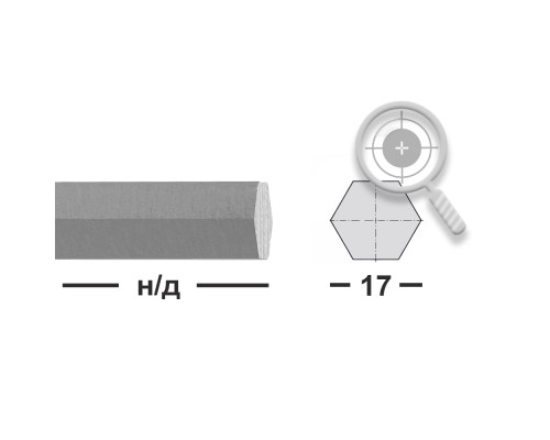 Шестигранник 17 мм  20х13 (aisi 420)