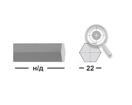 Шестигранник 22 мм  14х17н2 (aisi 431) калиброванный