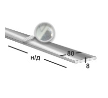 Полоса нержавеющая 80х8 (Зеркальная)