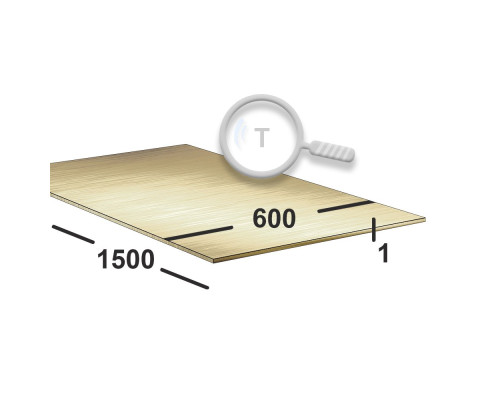 Латунный лист 1 мм  600х1500 Л63 тв