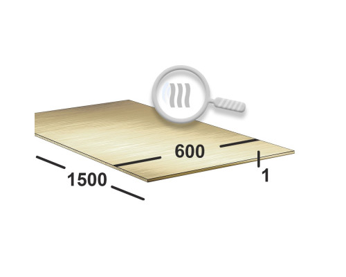 Латунный лист 1 мм  600х1500 ЛС59-1 г/к