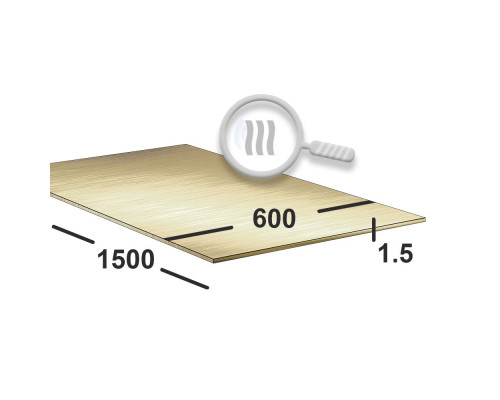 Латунный лист 1,5 мм  600х1500 ЛС59-1 г/к
