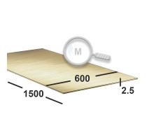 Латунный лист 2,5 мм  600х1500 Л63 мяг