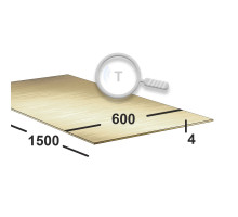 Латунный лист 4 мм  600х1500 Л63 тв