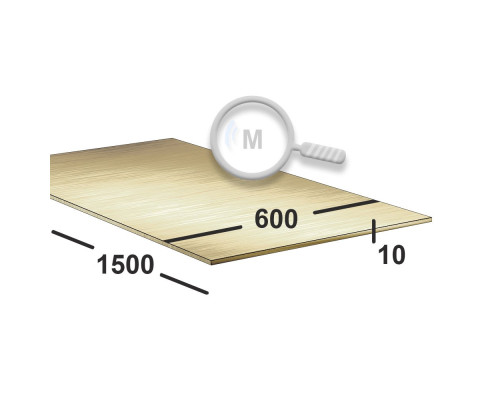 Латунный лист 10 мм  600х1500 Л63 мяг