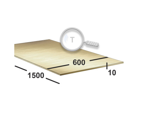 Латунный лист 10 мм 600х1500 Л63 тв