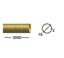 Труба латунная 16 мм  Л63 полутвердая 2 мм