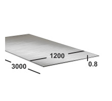 Алюминиевый лист 0,8 мм  1105АМ 1200х3000