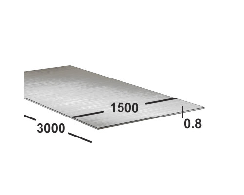 Алюминиевый лист 0,8 мм  АМцН2 1500х3000