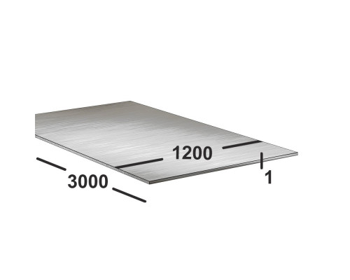 Алюминиевый лист 1 мм  АМг2М 1200х3000