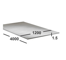 Алюминиевый лист 1,5 мм  АМг2М 1200х4000