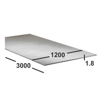 Алюминиевый лист 1,8 мм  АМг2М 1200х3000