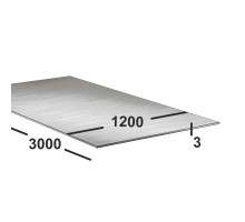 Алюминиевый лист 3 мм  АМцМ 1200х3000