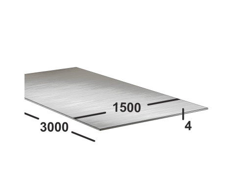 Алюминиевый лист 4 мм АМг2М У 1500х3000