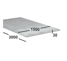 Дюралевая плита Д16 30 мм 1500х3000