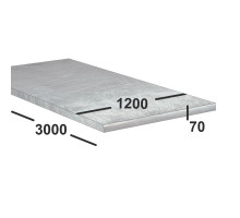 Дюралевая плита Д16 70 мм 1200х3000