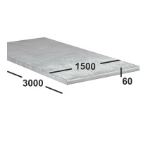 Дюралевая плита Д16 60 мм 1500х3000