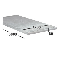 Дюралевая плита Д16Б 80 мм 1200х3000