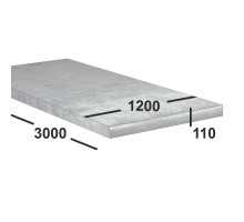 Дюралевая плита Д16 110 мм 1200х3000