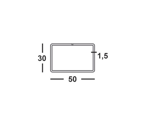 Труба профильная 50х30х1,5 прямоугольная