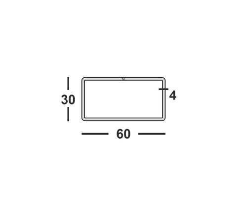 Труба профильная 60х30х4 прямоугольная