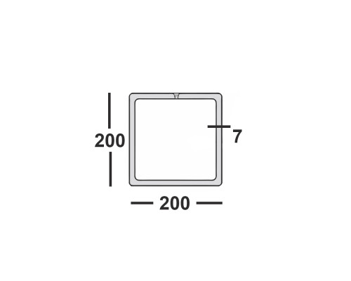 Труба профильная 200х200х7 квадратная