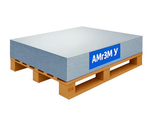 Алюминиевый лист 2 мм АМг3М У 1200х3000