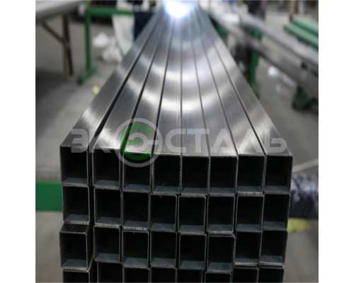 Труба нержавеющая 50х25х2 мм aisi 201 (12х15г9нд) электросварная шлифованная