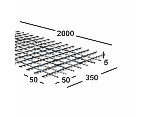 Сетка сварная 50х50х5 мм из проволоки Вр-1, карта 2х0,35м