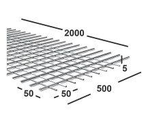 Сетка сварная 50х50х5 мм из проволоки Вр-1, карта 2х0,5м оцинкованная