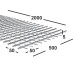 Сетка сварная 50х50х5 мм из проволоки Вр-1, карта 2х0,5м оцинкованная