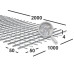 Сетка сварная 50х50х4 мм из проволоки Вр-1, карта 2х1м оцинкованная