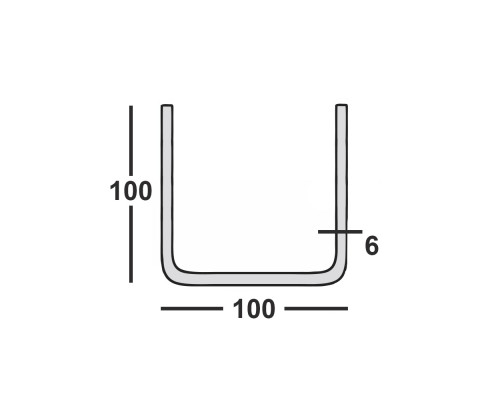 Швеллер 100х100х6, гнутный