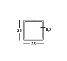 Труба профильная 25х25х0,8 квадратная
